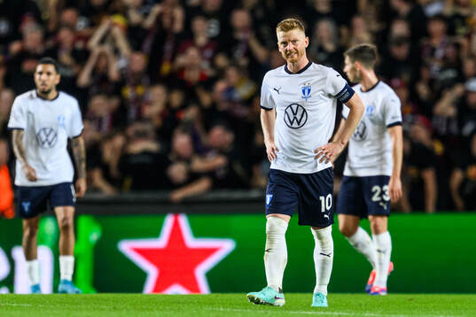 Anders Christiansen of Malmö FF looks dejected