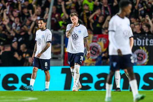 Pontus Jansson of Malmö FF looks dejected