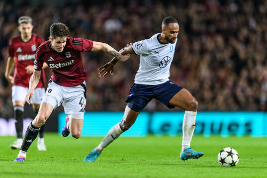 Martin Vitik of Sparta Prague and Isaac Kiese Thelin of
