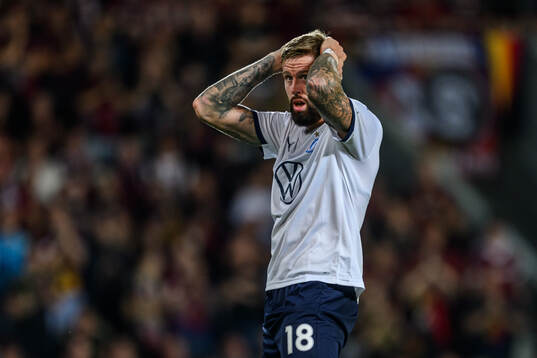 Pontus Jansson of Malmö FF looks dejected