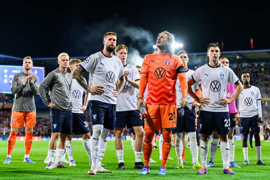 Players of Malmö FF looks dejected