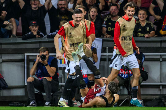 Albion Rrahmani of Sparta Prag celebrates scorn 2-0