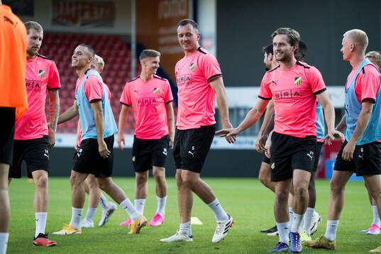 Even Hovland and Adam Lundkvist of Häcken