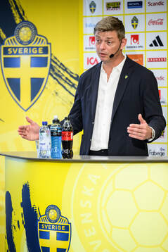 Head coach Jon Dahl Tomasson of the Swedish national
