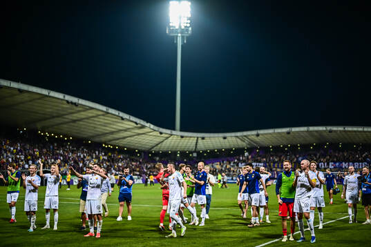 The players of Djurgården celebrates