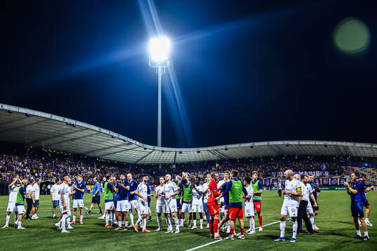 The players of Djurgården celebrates