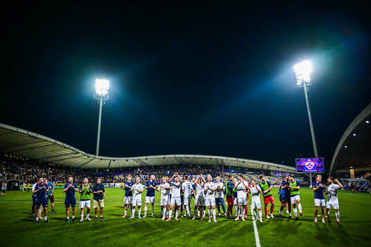 Players of Djurgården celebrate