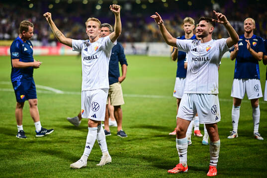 Players of Djurgården celebrates