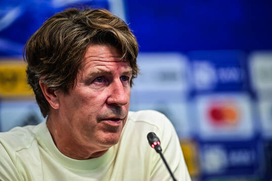 Head coach Thomas Lagerlöf of Djurgården at a press