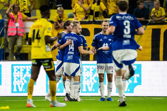 Veton Berisha of Molde celebrates the 0-1 goal