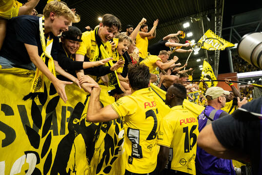 Players of Elfsborg celebrate
