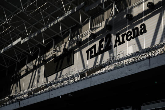 Interiör vy av Tele2 Arena