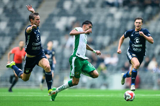 IFK Stocksunds Mattias Edeland och Hammarbys Montader Madjed
