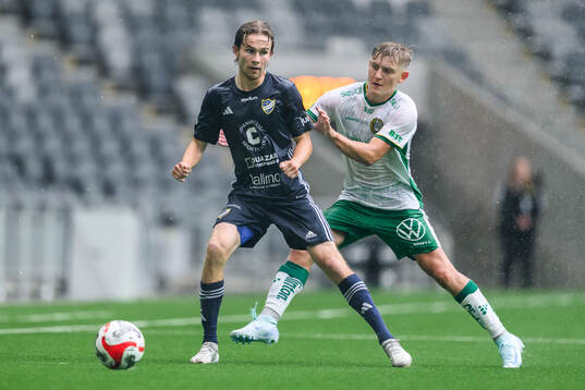 IFK Stocksunds Marcus Norrman och Hammarbys Dennis Collander