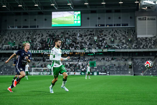 IFK Stocksunds Luca Treacy Kullenberg och Hammarbys Marc