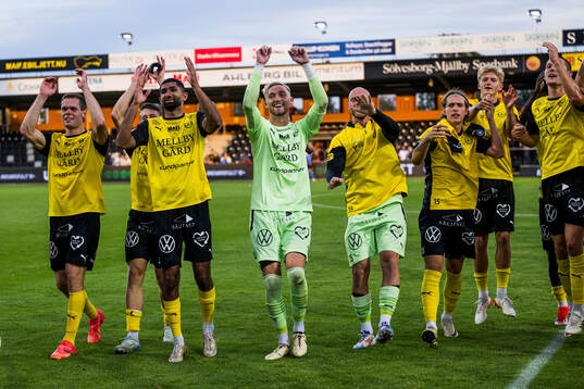Mjällbys Jacob Bergström, Abdullah Iqbal och målvakt