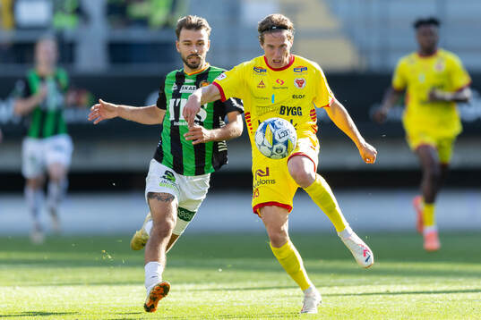 GAIS Edvin Becirovic och Kalmars Johan Karlsson