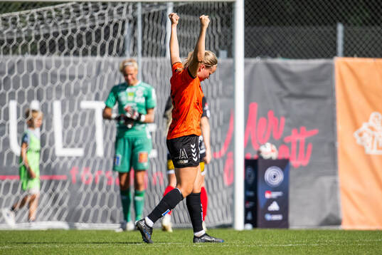 Kristianstads Hlin Eiriksdottir jublar