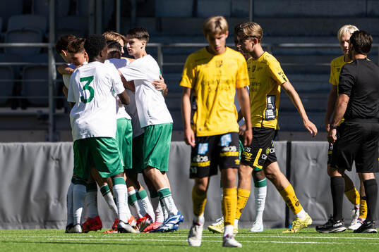 Hammarbys spelare jublar