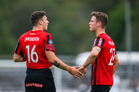 Brommapojkarnas Adam Skanning Jakobsen och Kaare Brøckner