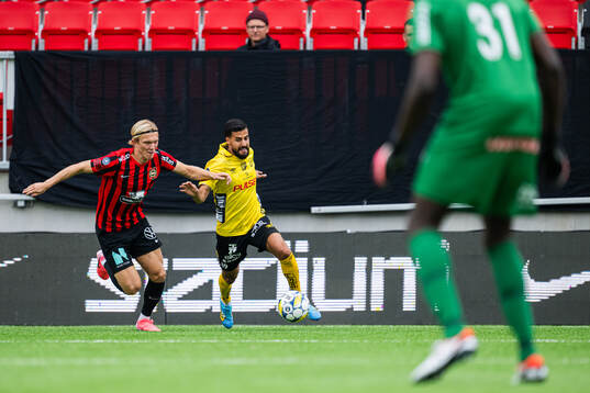 Brommapojkarnas Alexander Jensen och Elfsborgs Rami Kaib