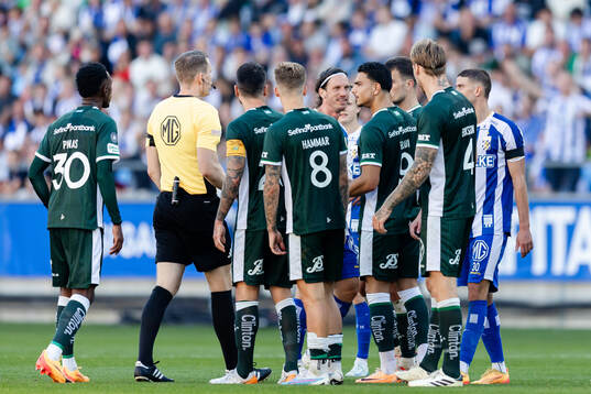 Hammarbys Jusef Erabi och IFK Göteborgs Gustav Svensson