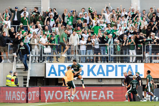 Hammarbys Jusef Erabi jublar