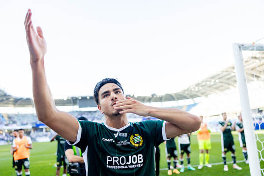 Hammarbys Jusef Erabi jublar