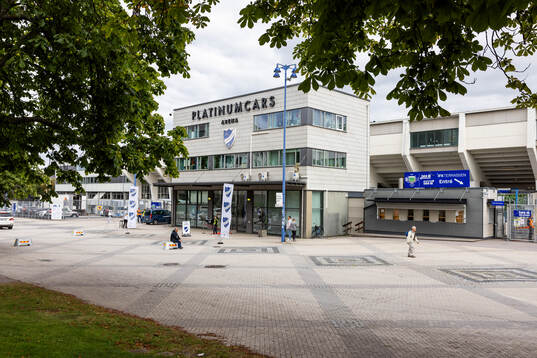 Exteriör vy av Platinumcars Arena