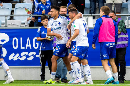 IFK Norrköpings Vito Hammershöy-Mistrati jublar