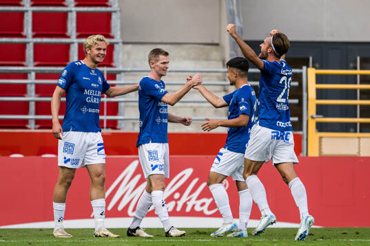 Trelleborgs Johannes Käck och Fritiof Björkén jublar