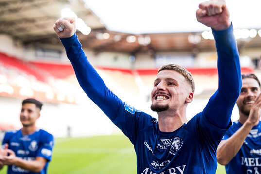 Trelleborgs Markus Björkqvist jublar