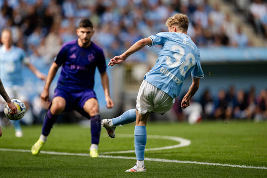 Malmö FFs Hugo Bolin gör 1-0