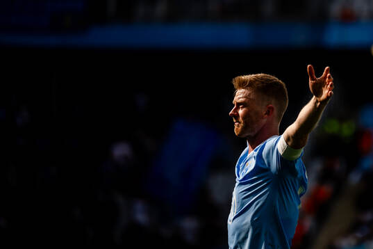 Malmö FFs Anders Christiansen  jublar