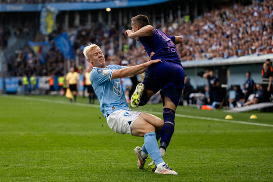 Malmö FFs Otto Rosengren och Djurgårdens Haris Radetinac