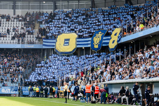 Djurgårdens supportrar med tifo