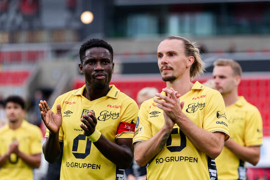 Elfsborgs Michael Baidoo och Niklas Hult
