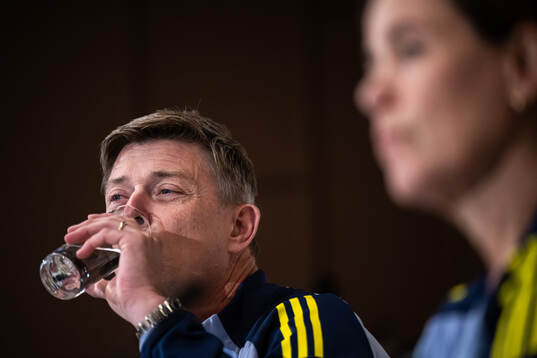 Head coach Jon Dahl Tomasson of the Swedish national