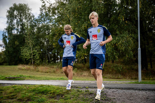 Sebastian Nanasi and Lucas Bergvall of the Swedish national