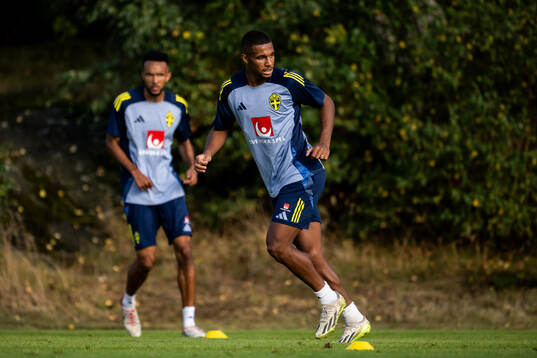 Isak Hien of the Swedish national football team at a