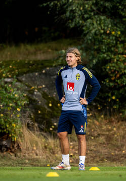 Sebastian Nanasi of the Swedish national football team at a