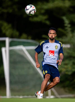 Alex Douglas of the Swedish national football team at a