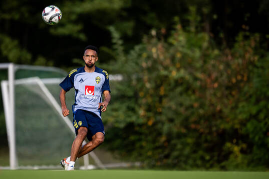 Alex Douglas of the Swedish national football team at a