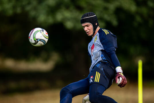 Goalkeeper Jacob Widell Zetterström of the Swedish
