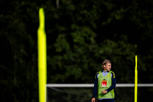 Sebastian Nanasi of the Swedish national football team at a
