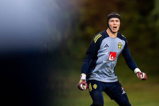 Goalkeeper Jacob Widell Zetterström of the Swedish