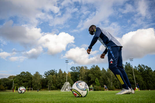 Ken Sema of the Swedish national football team at a