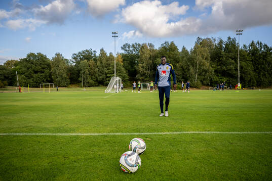 Ken Sema of the Swedish national football team at a