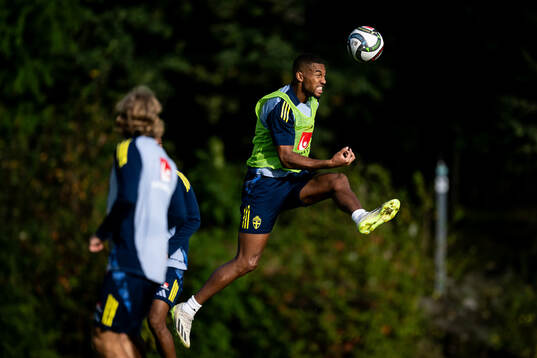 Isak Hien of the Swedish national football team at a