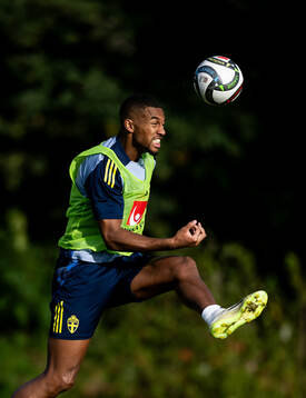 Isak Hien of the Swedish national football team at a
